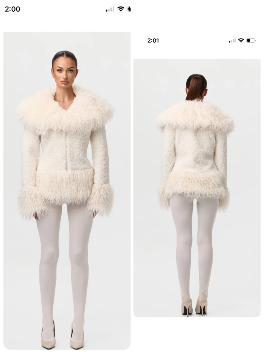 Naked Wardrobe Sherpa Faux Fur Jacket